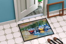 Load image into Gallery viewer, Up the Creek Sailboat Doormat - 24x36 Decorative Floor Mat – Indoor/Outdoor Rug with Artistic Flair JMK1086JMAT