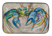 Load image into Gallery viewer, Blue Crab Dish Drying Mat – Absorbent, Artistic Kitchen Essentials JMK1089DDM