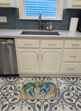 Load image into Gallery viewer, Blue Crab Machine Washable Memory Foam Mat JMK1089RUG