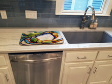 Load image into Gallery viewer, Blue Crab Dish Drying Mat – Absorbent, Artistic Kitchen Essentials JMK1091DDM