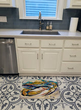 Load image into Gallery viewer, Blue Crab Machine Washable Memory Foam Mat JMK1092RUG