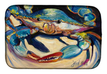 Load image into Gallery viewer, Blue Crab Dish Drying Mat – Absorbent, Artistic Kitchen Essentials JMK1094DDM