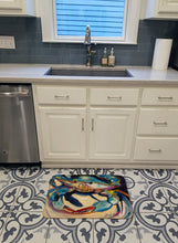 Load image into Gallery viewer, Blue Crab Machine Washable Memory Foam Mat JMK1094RUG