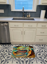 Load image into Gallery viewer, Blue Crab Machine Washable Memory Foam Mat JMK1096RUG