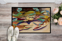 Load image into Gallery viewer, Blue Crab Tail Fin Doormat - 24x36 Decorative Floor Mat – Indoor/Outdoor Rug with Artistic Flair JMK1101JMAT