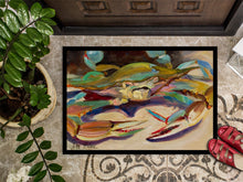 Load image into Gallery viewer, Blue Crab Tail Fin Doormat - 24x36 Decorative Floor Mat – Indoor/Outdoor Rug with Artistic Flair JMK1101JMAT