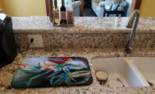 Load image into Gallery viewer, Blue Crab Dish Drying Mat – Absorbent, Artistic Kitchen Essentials JMK1103DDM