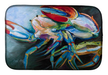 Load image into Gallery viewer, Blue Crab Dish Drying Mat – Absorbent, Artistic Kitchen Essentials JMK1103DDM