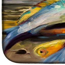 Load image into Gallery viewer, Fish on the Dock Dish Drying Mat – Absorbent, Artistic Kitchen Essentials JMK1116DDM