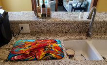 Load image into Gallery viewer, Crawfish Dish Drying Mat – Absorbent, Artistic Kitchen Essentials JMK1117DDM