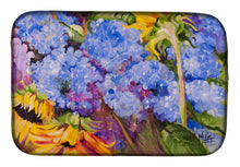 Load image into Gallery viewer, Hydrangeas and Sunflowers Dish Drying Mat – Absorbent, Artistic Kitchen Essentials JMK1119DDM