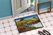 Load image into Gallery viewer, Fisherman on the Bank Doormat - 24x36 Decorative Floor Mat – Indoor/Outdoor Rug with Artistic Flair JMK1125JMAT