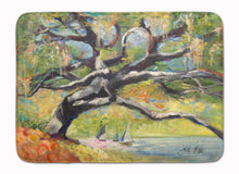 Load image into Gallery viewer, Oak Tree on the Bay with Sailboats Machine Washable Memory Foam Mat JMK1132RUG