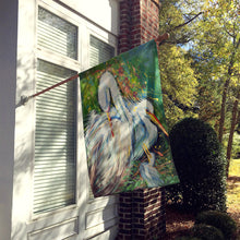 Load image into Gallery viewer, White Egret in the Rain Flag Canvas House Size JMK1139CHF