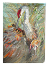 Load image into Gallery viewer, Sandhill Crane with baby Flag Canvas House Size JMK1143CHF