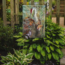 Load image into Gallery viewer, Sandhill Crane with baby Garden Flag – Decorative Outdoor Yard Flag JMK1143GF