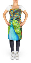 Load image into Gallery viewer, Bling Peacock Apron – Artist-Designed Kitchen, BBQ &amp; Craft Apron JMK1150APRON
