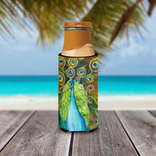 Load image into Gallery viewer, Bling Peacock Slim Can Hugger – Fun &amp; Functional Drink Coolers JMK1150MUK