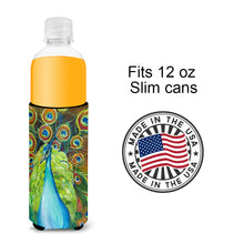 Load image into Gallery viewer, Bling Peacock Slim Can Hugger – Fun &amp; Functional Drink Coolers JMK1150MUK