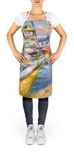 Load image into Gallery viewer, Boat Docks Sailboats Apron – Artist-Designed Kitchen, BBQ &amp; Craft Apron JMK1151APRON
