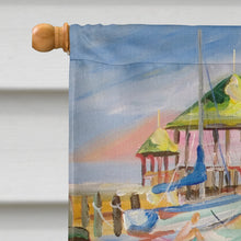 Load image into Gallery viewer, Boat Docks Sailboats Flag Canvas House Size JMK1151CHF