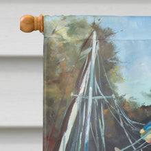 Load image into Gallery viewer, Shrimpers Cove and Shrimp Boats Flag Canvas House Size JMK1152CHF