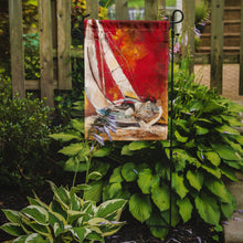 Load image into Gallery viewer, Red Sailboat Garden Flag - Outdoor Decorative Yard Flag JMK1154GF