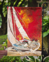 Load image into Gallery viewer, Red Sailboat Garden Flag - Outdoor Decorative Yard Flag JMK1154GF
