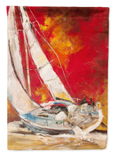 Load image into Gallery viewer, Red Sailboat Garden Flag - Outdoor Decorative Yard Flag JMK1154GF