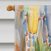 Load image into Gallery viewer, Ocean Springs Deep Sea Fishing Boats Flag Canvas House Size JMK1157CHF