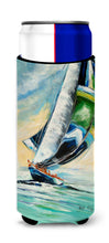 Load image into Gallery viewer, Cruising the Coast Sailboats Slim Can Hugger – Fun &amp; Functional Drink Coolers JMK1163MUK