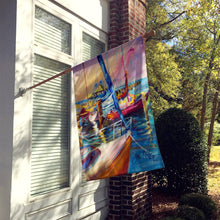 Load image into Gallery viewer, Purple Sailboats Flag Canvas House Size JMK1165CHF