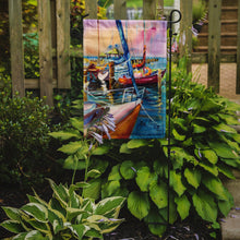 Load image into Gallery viewer, Purple Sailboats Garden Flag – Decorative Outdoor Yard Flag JMK1165GF