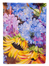 Load image into Gallery viewer, Hydrangeas and Sunflowers Flag Canvas House Size JMK1175CHF