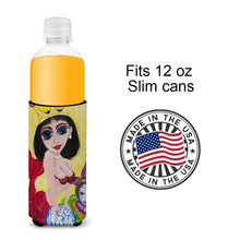 Load image into Gallery viewer, Mardi Gras Queen Mermaid Slim Can Hugger – Fun &amp; Functional Drink Coolers JMK1180MUK
