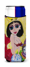 Load image into Gallery viewer, Mardi Gras Queen Mermaid Slim Can Hugger – Fun &amp; Functional Drink Coolers JMK1180MUK