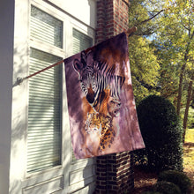 Load image into Gallery viewer, Cheetah, Lion, and Zebra Flag Canvas House Size JMK1194CHF