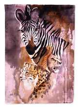Load image into Gallery viewer, Cheetah, Lion, and Zebra Garden Flag – Decorative Outdoor Yard Flag JMK1194GF