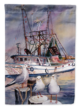 Load image into Gallery viewer, Sea Gulls and shrimp boats Flag Canvas House Size JMK1196CHF