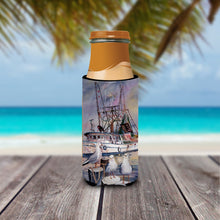 Load image into Gallery viewer, Sea Gulls and shrimp boats Slim Can Hugger – Fun &amp; Functional Drink Coolers JMK1196MUK