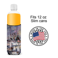 Load image into Gallery viewer, Sea Gulls and shrimp boats Slim Can Hugger – Fun &amp; Functional Drink Coolers JMK1196MUK