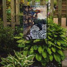 Load image into Gallery viewer, Zebras and Parrots Garden Flag - Outdoor Decorative Yard Flag JMK1200GF