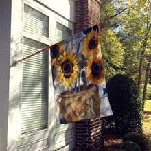 Load image into Gallery viewer, Pot of Sunflowers Flag Canvas House Size JMK1202CHF
