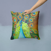 Load image into Gallery viewer, Peacock Canvas Throw Pillow - 14x14 Decorative Pillow – Art for Your Home &amp; Patio JMK1209PW1414