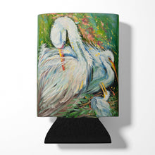Load image into Gallery viewer, White Egret in the rain Can or Bottle Hugger JMK1210CC