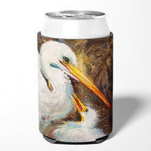 Load image into Gallery viewer, White Egret feeding baby Can or Bottle Hugger JMK1211CC