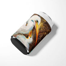 Load image into Gallery viewer, White Egret feeding baby Can or Bottle Hugger JMK1211CC