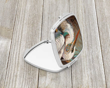 Load image into Gallery viewer, White Egret Compact Mirror – Stylish Purse Mirror with Artistic Covers JMK1212SCM
