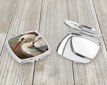 Load image into Gallery viewer, White Egret Compact Mirror – Stylish Purse Mirror with Artistic Covers JMK1212SCM