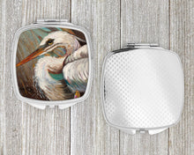 Load image into Gallery viewer, White Egret Compact Mirror – Stylish Purse Mirror with Artistic Covers JMK1212SCM